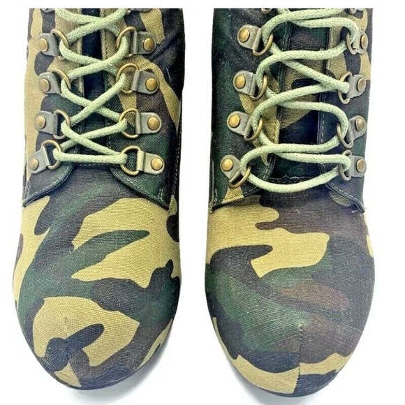 Army Green Women Pumps Stiletto Lace-up 6.5 - Picture 7 of 12